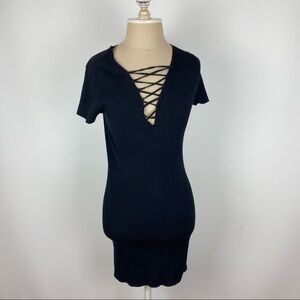Olivaceous Black Sweater Dress